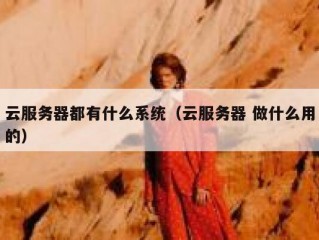 云服务器都有什么系统（云服务器 做什么用的）