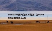 youtube国内怎么才能用（youtube在国内怎么上）