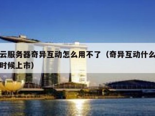 云服务器奇异互动怎么用不了（奇异互动什么时候上市）
