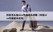 抖音怎么加nice外国老头动图（抖音nice外国老头出处）