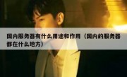 国内服务器有什么用途和作用（国内的服务器都在什么地方）