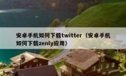 安卓手机如何下载twitter（安卓手机如何下载zenly应用）