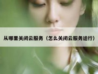 从哪里关闭云服务（怎么关闭云服务运行）