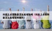 抖音上点赞数量怎么能增加呢（抖音上点赞数量怎么能增加呢图片）