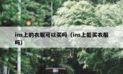 ins上的衣服可以买吗（ins上能买衣服吗）