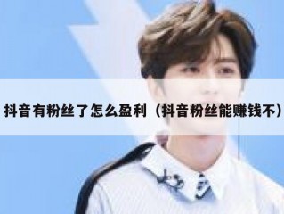 抖音有粉丝了怎么盈利（抖音粉丝能赚钱不）