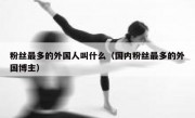 粉丝最多的外国人叫什么（国内粉丝最多的外国博主）
