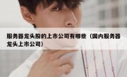 服务器龙头股的上市公司有哪些（国内服务器龙头上市公司）