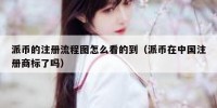 派币的注册流程图怎么看的到（派币在中国注册商标了吗）