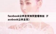 facebook公共主页如何查看粉丝（facebook公共主页）