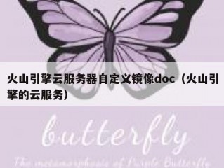 火山引擎云服务器自定义镜像doc（火山引擎的云服务）