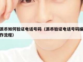 派币如何验证电话号码（派币验证电话号码操作流程）
