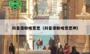 抖音涨粉啥意思（抖音涨粉啥意思啊）