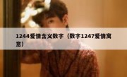 1244爱情含义数字（数字1247爱情寓意）