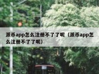 派币app怎么注册不了了呢（派币app怎么注册不了了呢）