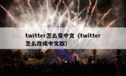twitter怎么变中文（twitter怎么改成中文版）