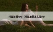 抖音加赞app（抖音加赞怎么弄的）