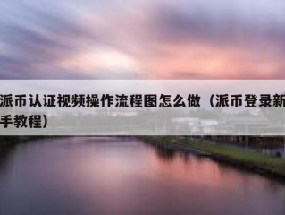 派币认证视频操作流程图怎么做（派币登录新手教程）