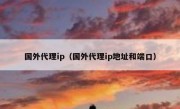 国外代理ip（国外代理ip地址和端口）