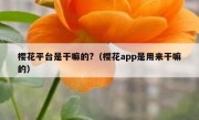 樱花平台是干嘛的?（樱花app是用来干嘛的）