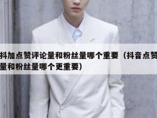 抖加点赞评论量和粉丝量哪个重要（抖音点赞量和粉丝量哪个更重要）