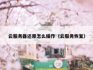 云服务器还原怎么操作（云服务恢复）