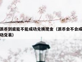 派币到底能不能成功兑换现金（派币会不会成功交易）