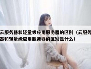 云服务器和轻量级应用服务器的区别（云服务器和轻量级应用服务器的区别是什么）