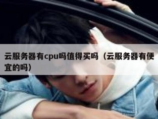 云服务器有cpu吗值得买吗（云服务器有便宜的吗）