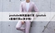 youtube如何直播打赏（youtube直播打赏sc多少钱）