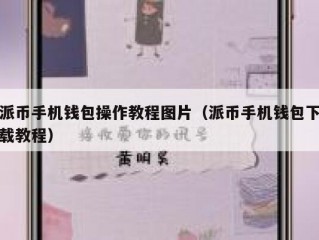 派币手机钱包操作教程图片（派币手机钱包下载教程）