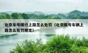 北京车号限行上路怎么处罚（北京限号车辆上路怎么处罚规定）
