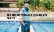 抖音国际用户数量2023（2021抖音全球用户）