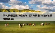 天气预报正版下载安装（天气预报下载安装最准确15天）