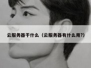 云服务器干什么（云服务器有什么用?）
