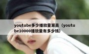 youtube多少播放量算高（youtube10000播放量有多少钱）