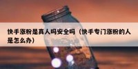 快手涨粉是真人吗安全吗（快手专门涨粉的人是怎么办）