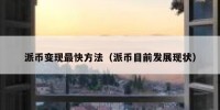 派币变现最快方法（派币目前发展现状）