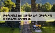 快手加浏览量有什么用吗安全吗（快手加浏览量有什么用吗安全吗苹果）