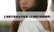 上海限行抓拍处罚标准（上海限行拍照规则）