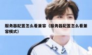 服务器配置怎么看兼容（服务器配置怎么看兼容模式）