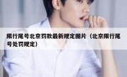 限行尾号北京罚款最新规定图片（北京限行尾号处罚规定）
