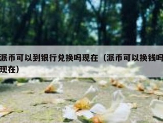 派币可以到银行兑换吗现在（派币可以换钱吗现在）