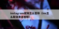 instagram视频怎么暂停（ins怎么取消发送视频）