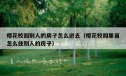 樱花校园别人的房子怎么进去（樱花校园里面怎么住别人的房子）