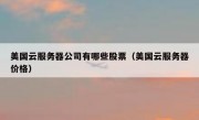 美国云服务器公司有哪些股票（美国云服务器价格）