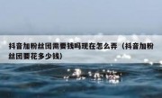 抖音加粉丝团需要钱吗现在怎么弄（抖音加粉丝团要花多少钱）