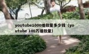 youtube1000播放量多少钱（youtube 100万播放量）