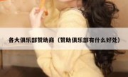 各大俱乐部赞助商（赞助俱乐部有什么好处）