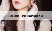 2022年新一轮限号表的简单介绍